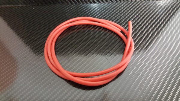 CABLE SILICONE SOUPLE AWG 10/5.4mm2-ROUGE-1m