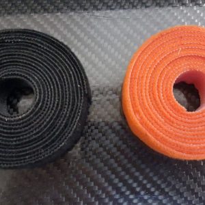 Velcro noir double face  20 mm X 1 m