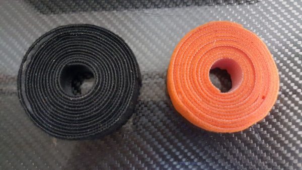 Velcro noir double face  20 mm X 1 m