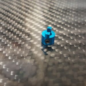 Drive dog 4mm anodisé bleu