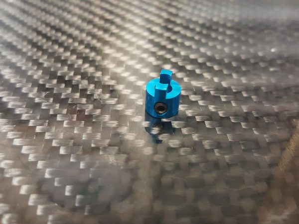 Drive dog 4mm anodisé bleu