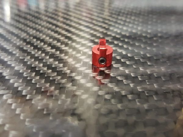 Drive dog 4mm anodisé rouge