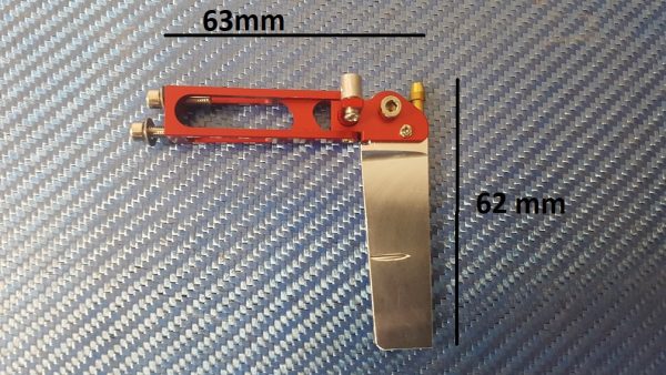 Gouvernail en aluminium 63x62mm