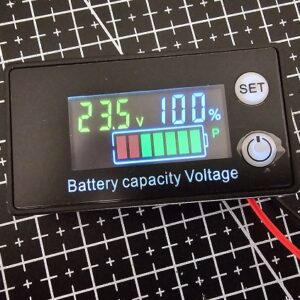 Indicateur De Capacité De Batterie Programmable 8-100V - Jauge LCD Tension Et Température